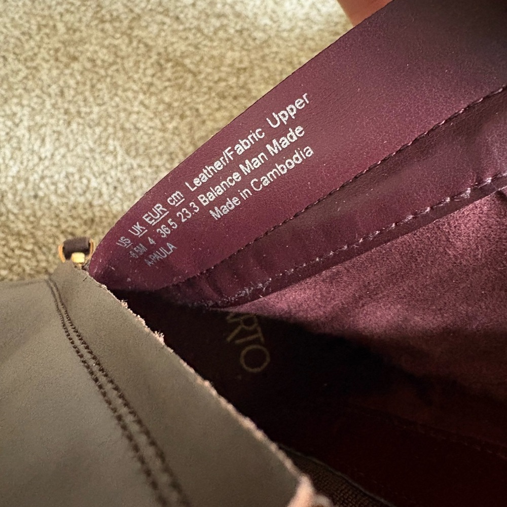 Franco Sarto Brown Leather Ankle Boots - Picture 8 of 10